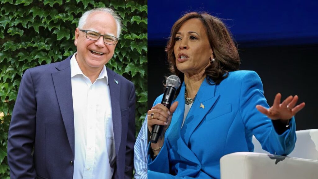 Tim Walz and Kamala Harris