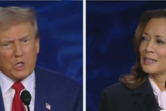 Donald Trump and Kamala Harris