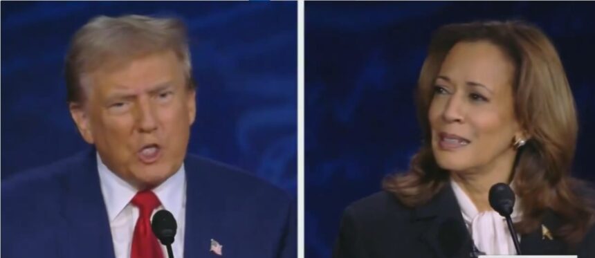 Donald Trump and Kamala Harris