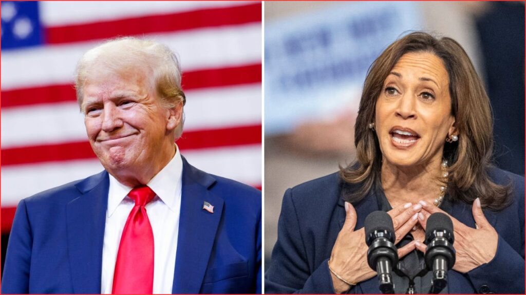 Donald Trump and Kamala Harris